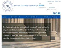 Tablet Screenshot of nationaldocketing.org